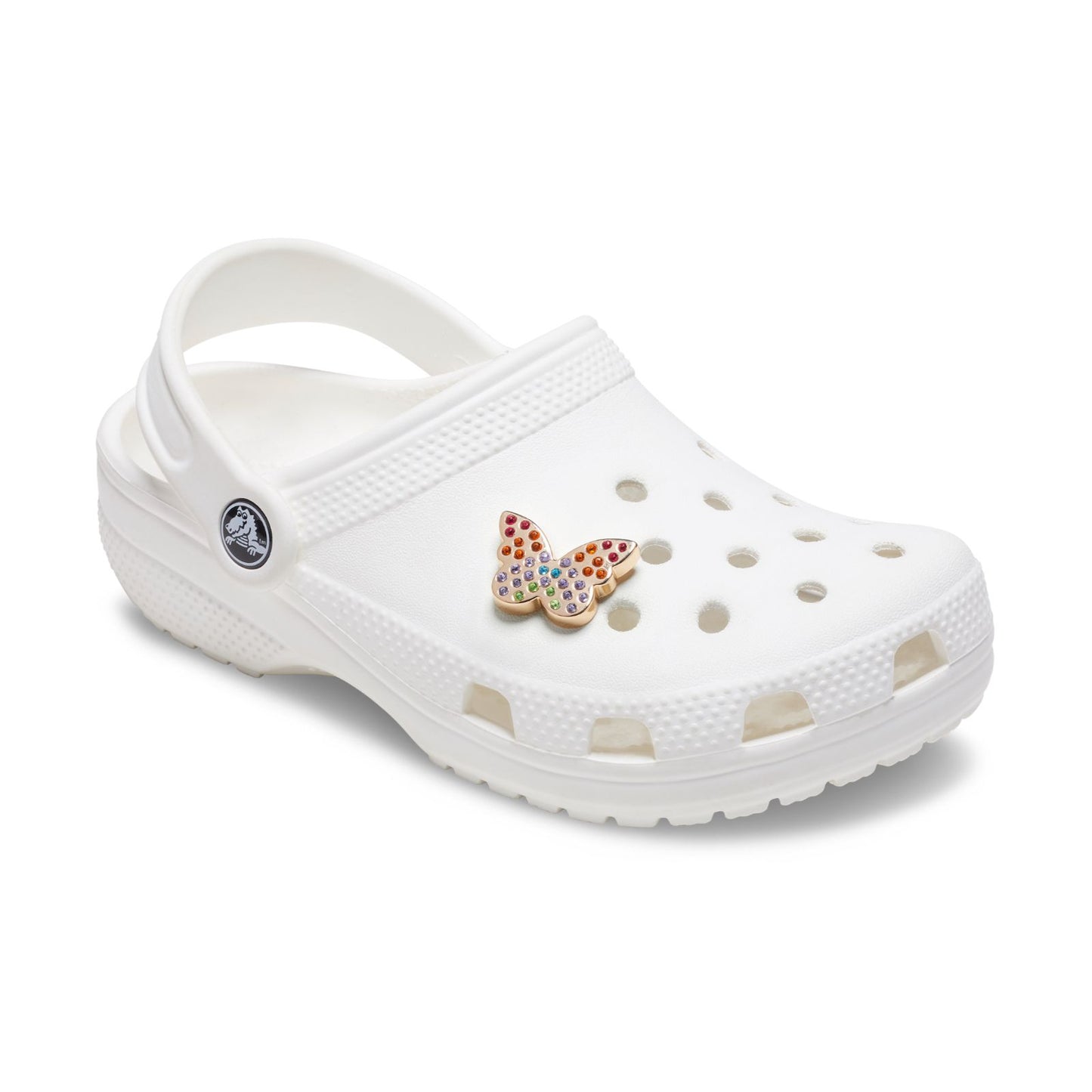 Jibbitz Gold Rainbow Encrstd Butterfly