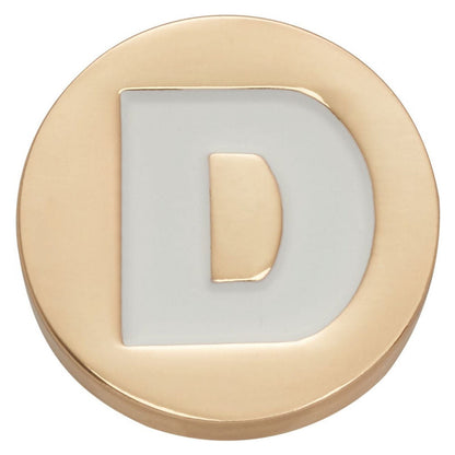 Jibbitz-10008510 Gold Letter D Unisex Adult