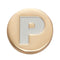 Jibbitz Gold Letter P Unisex Adult