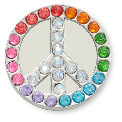 Jibbitz Unisex Glitter Elevated Peace Sign Joyería
