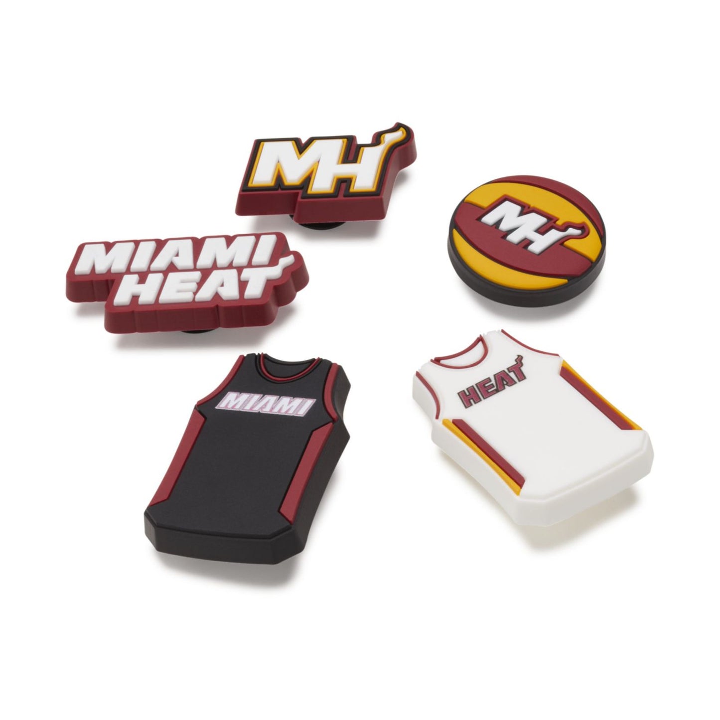 Jibbitz Nba Miami Heat 5pck Unisex Multi
