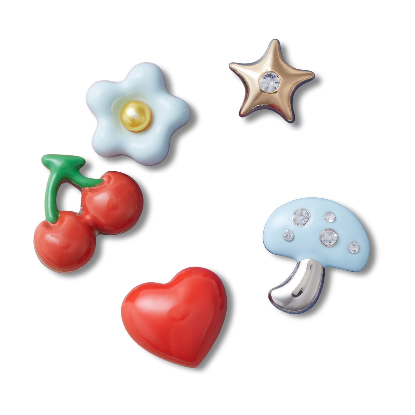 Puffy Metals 5 Pack Unisex Jibbitz