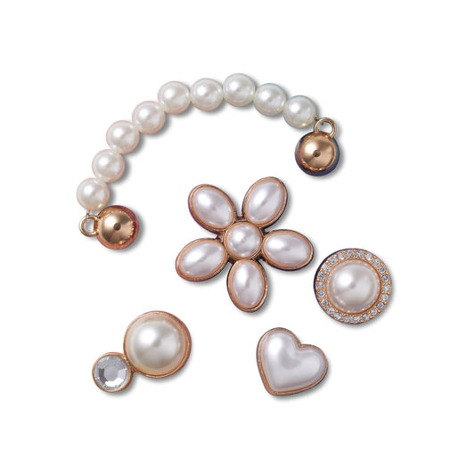 Jibbitz Dainty Pearl Jewelry 5 Pack Unisex