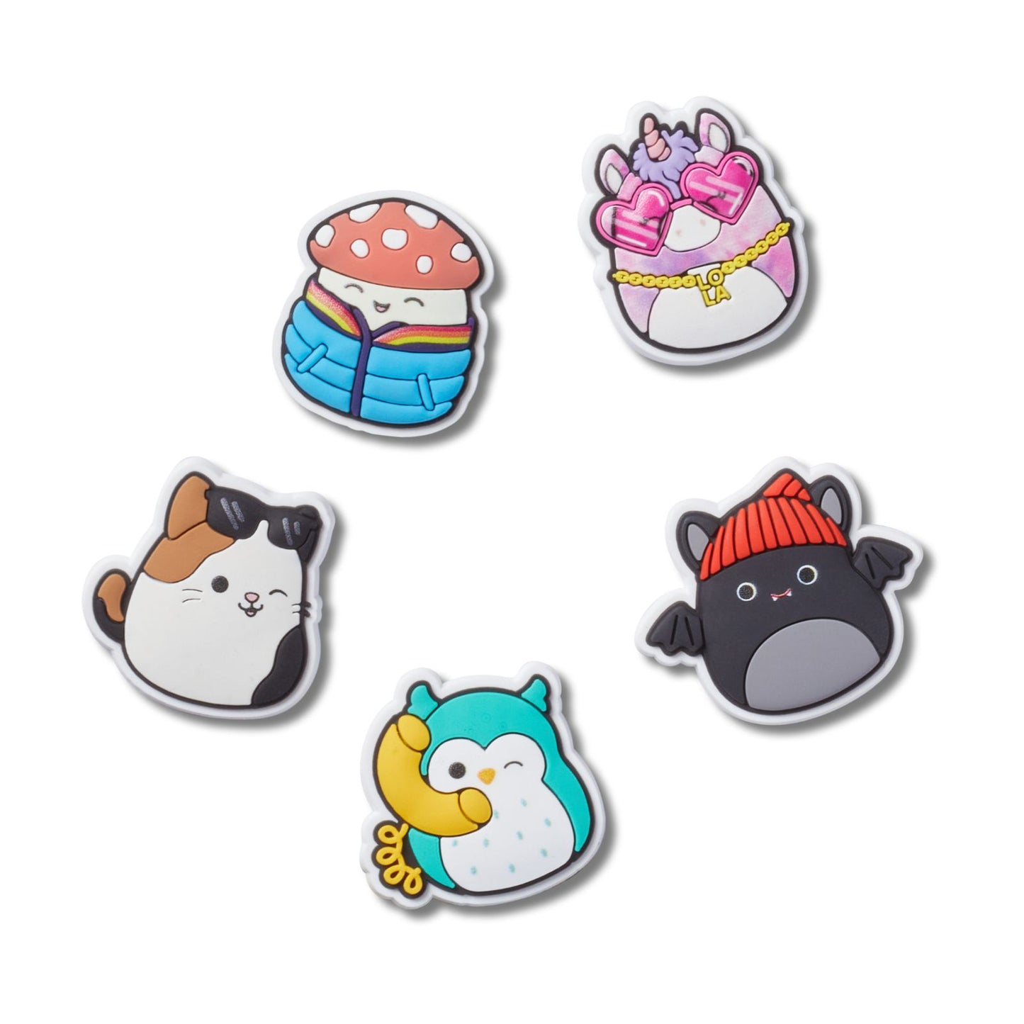 Squishmallows 5pck Unisex Multi Jibbitz