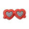 Red Heart Sunglasses Unisex Multi Jibbitz
