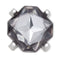 Charcoal Square Gem Unisex Multi Jibbitz