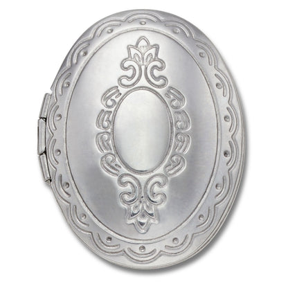 Silver Oval Locket Unisex Multi Jibbitz