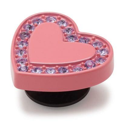 Pink Enamel Heart Gem Unisex Multi Jibbitz