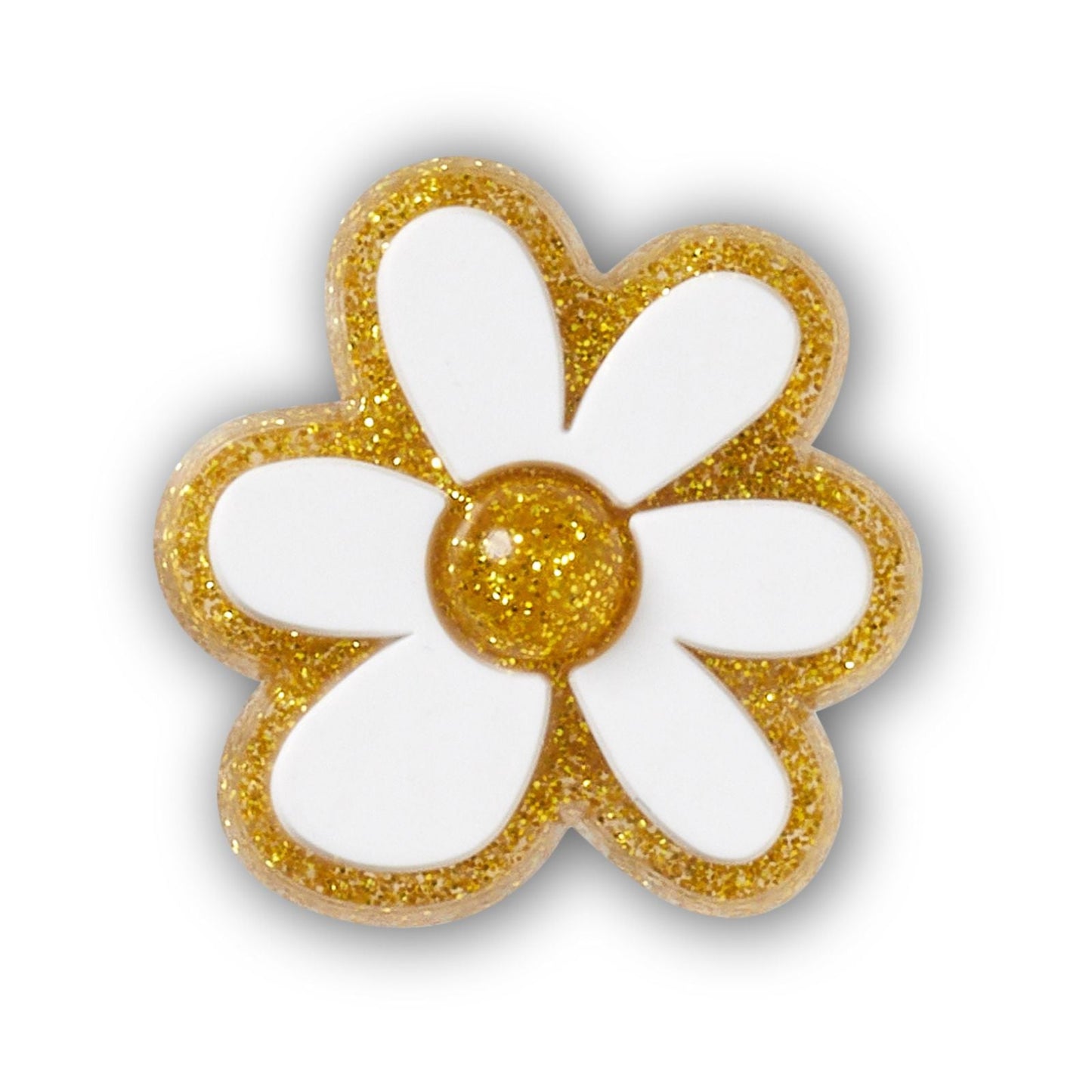 Gold And White Floral Unisex Multi Jibbitz