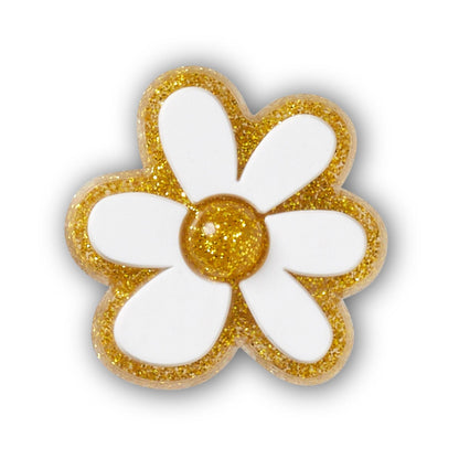 Gold And White Floral Unisex Multi Jibbitz
