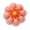 Tiny Orange And Pink Flower Unisex Multi Jibbitz