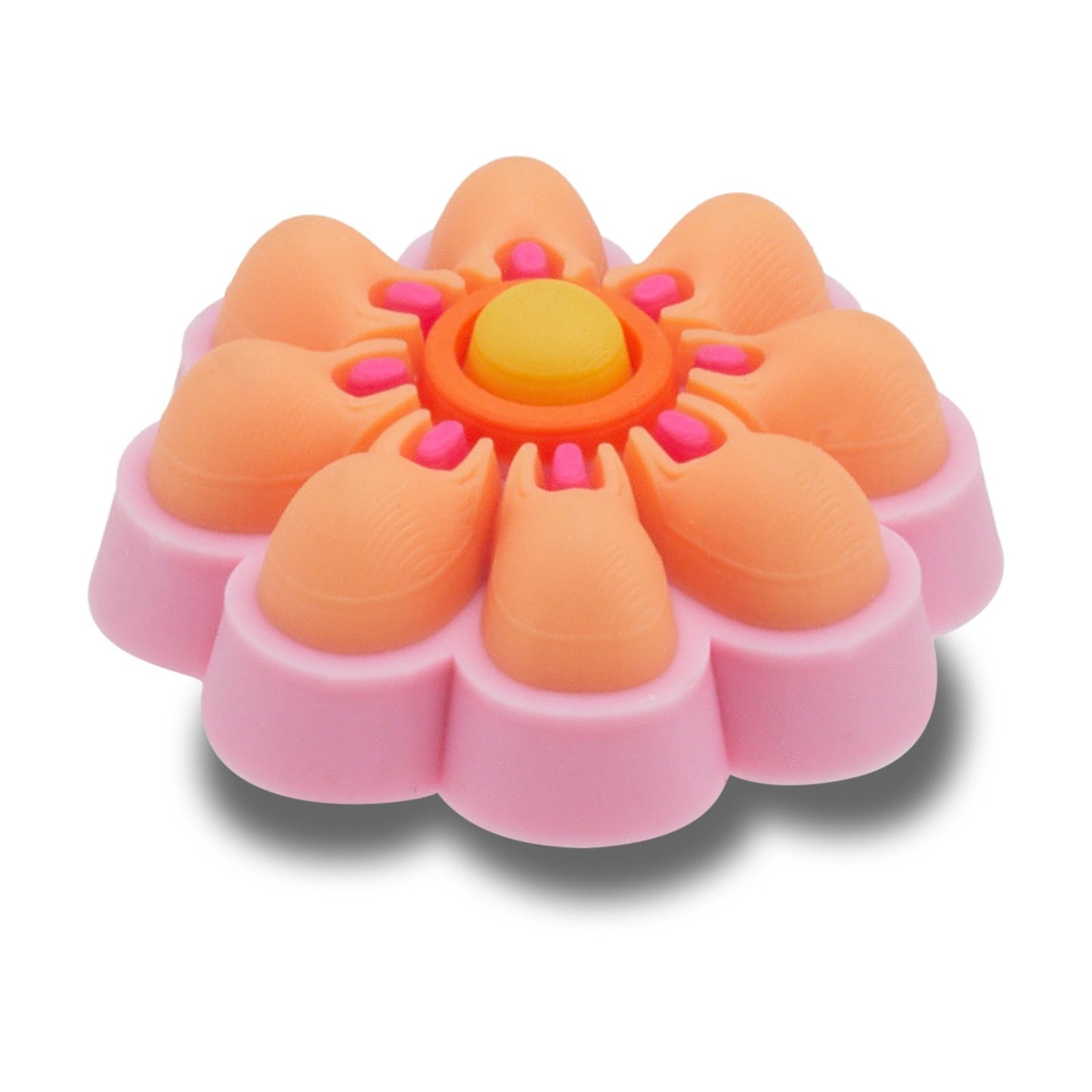 Tiny Orange And Pink Flower Unisex Multi Jibbitz