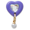 Purple Heart With Pearl Unisex Multi Jibbitz