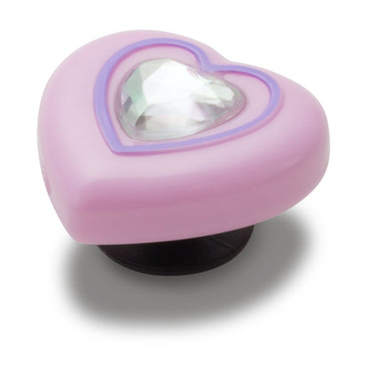 Pink Heart With Gem Unisex Multi Jibbitz