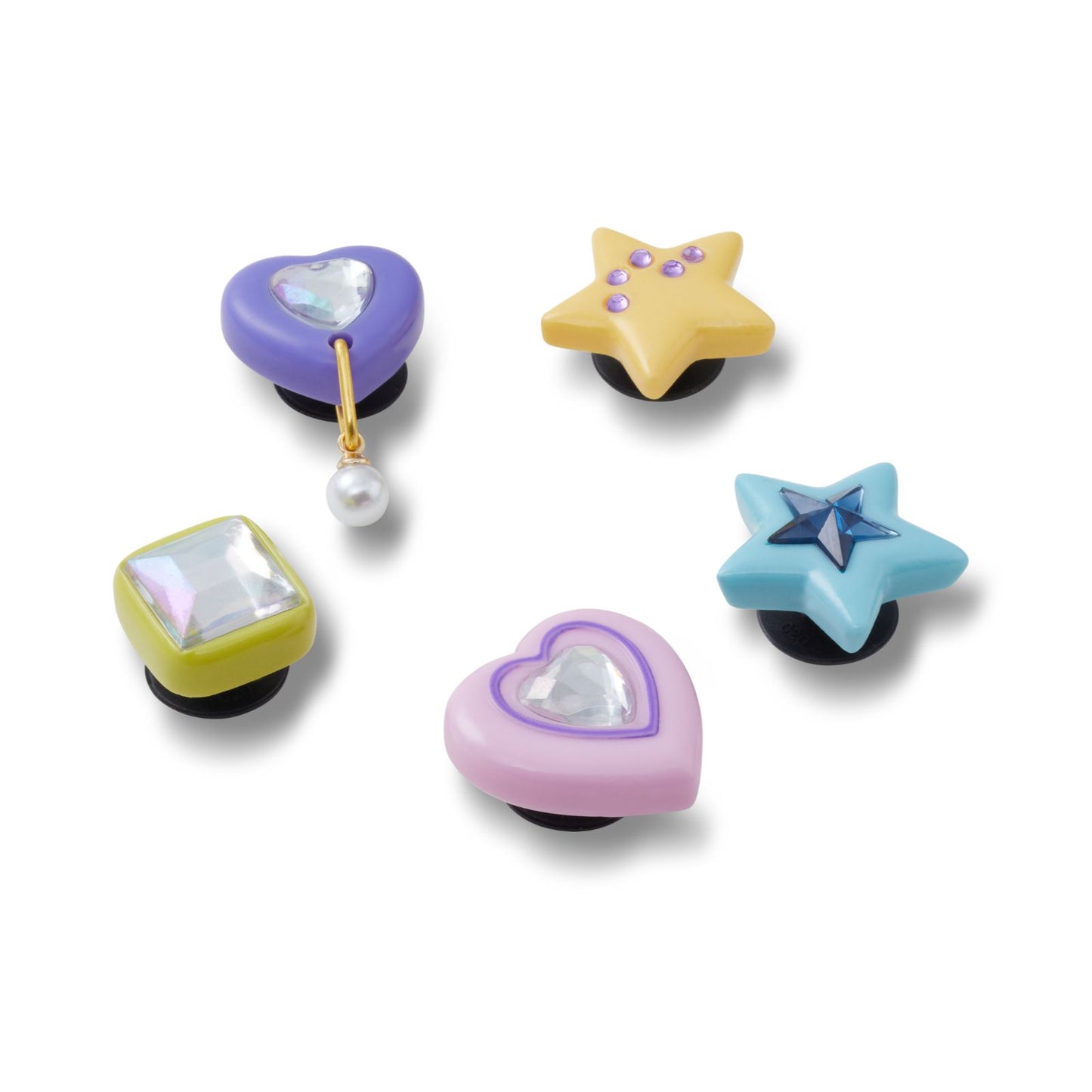 Dazzling Gems 5 Pack Unisex Multi Jibbitz
