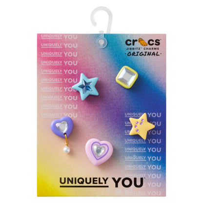 Dazzling Gems 5 Pack Unisex Multi Jibbitz