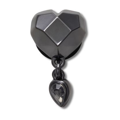 Punk Gunmetal Heart Unisex Multi Jibbitz
