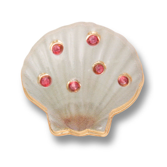 Seashell With Pink Gems Unisex Multi Jibbitz