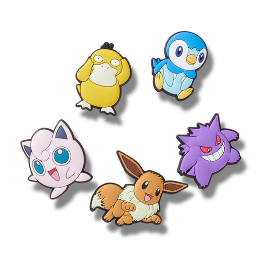Pokemon Assrtd 5 Pck Jibbitz