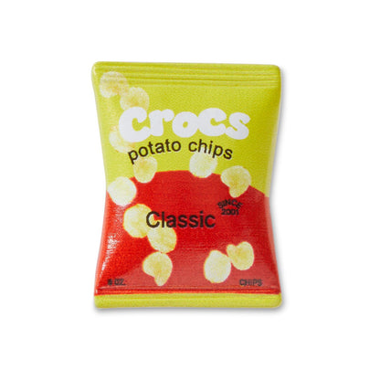 Yellow Red Chip Bag Unisex Multi Jibbitz