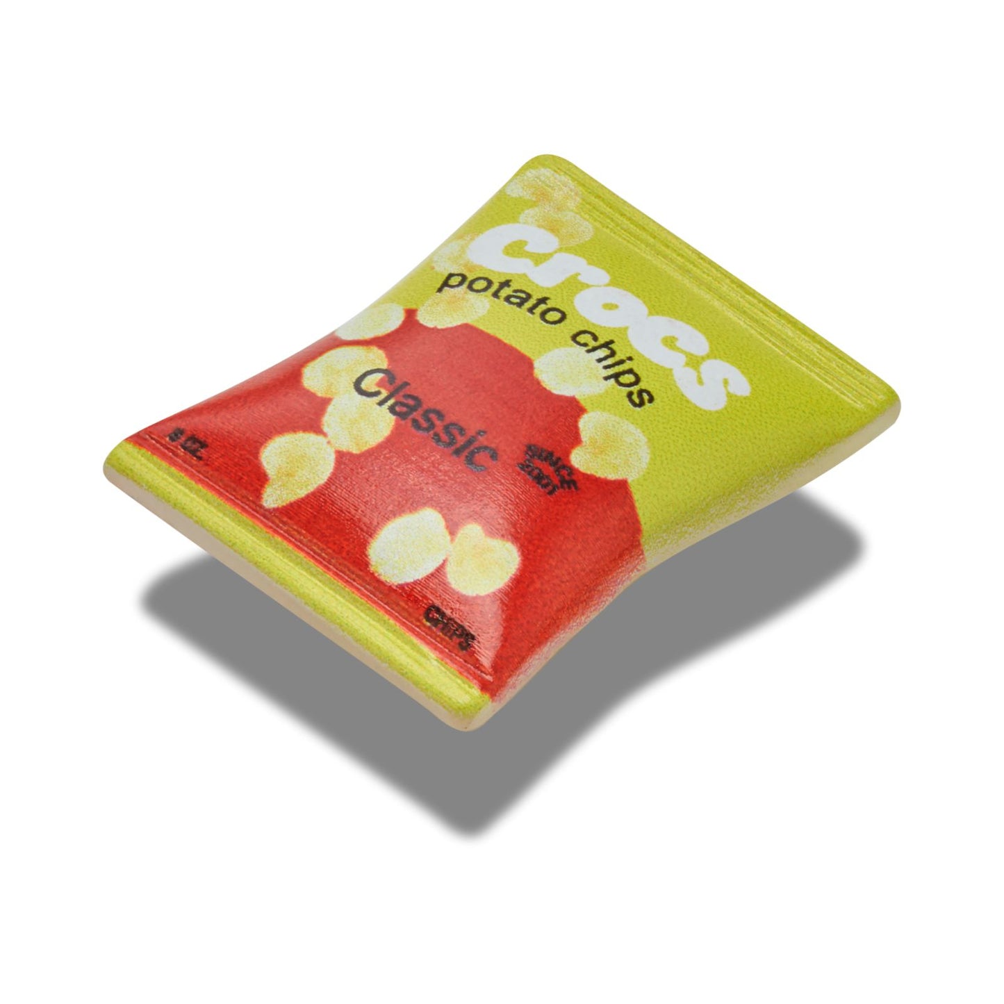 Yellow Red Chip Bag Unisex Multi Jibbitz