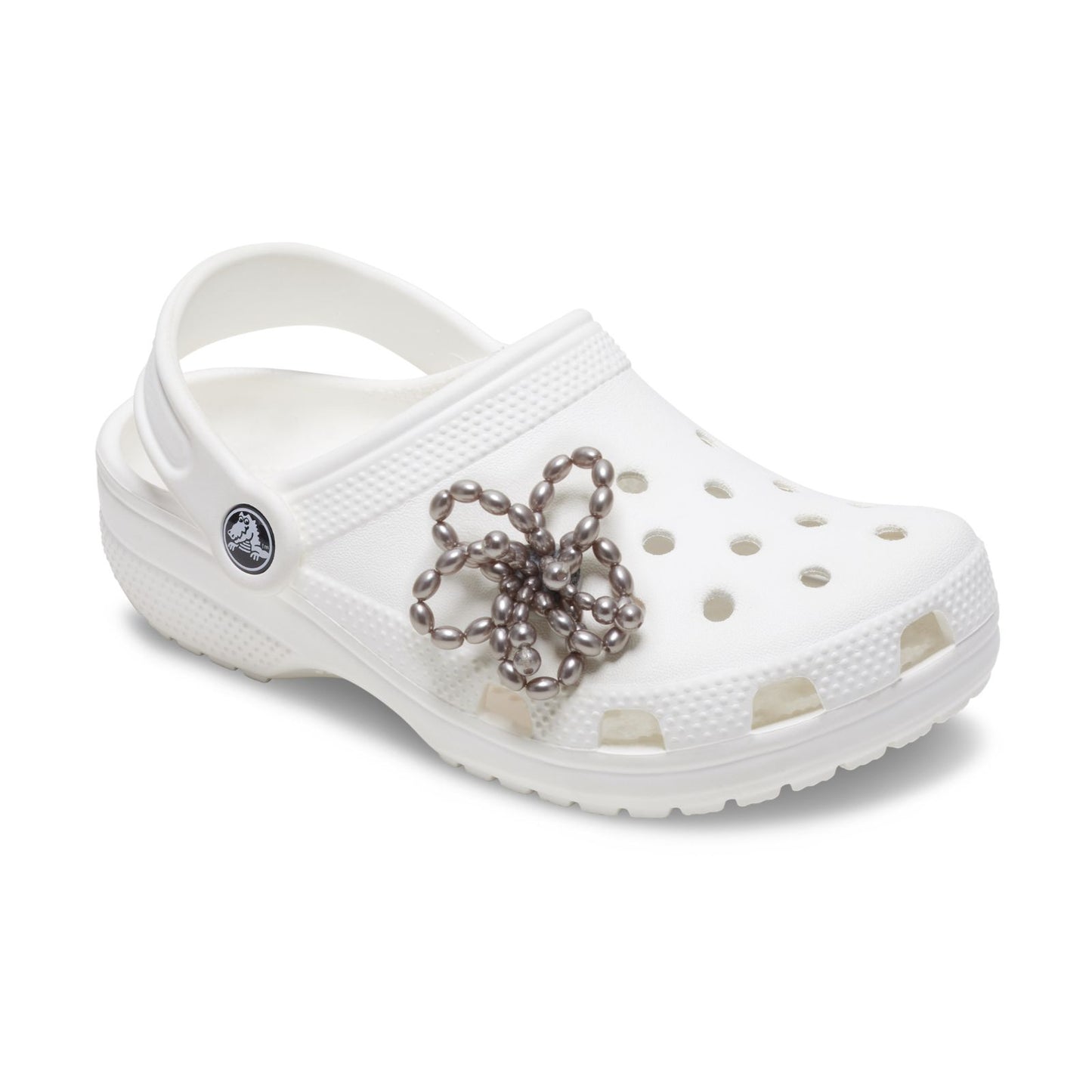 Black Pearl Beaded Floral Unisex Multi Jibbitz