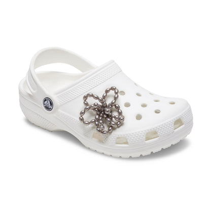 Black Pearl Beaded Floral Unisex Multi Jibbitz