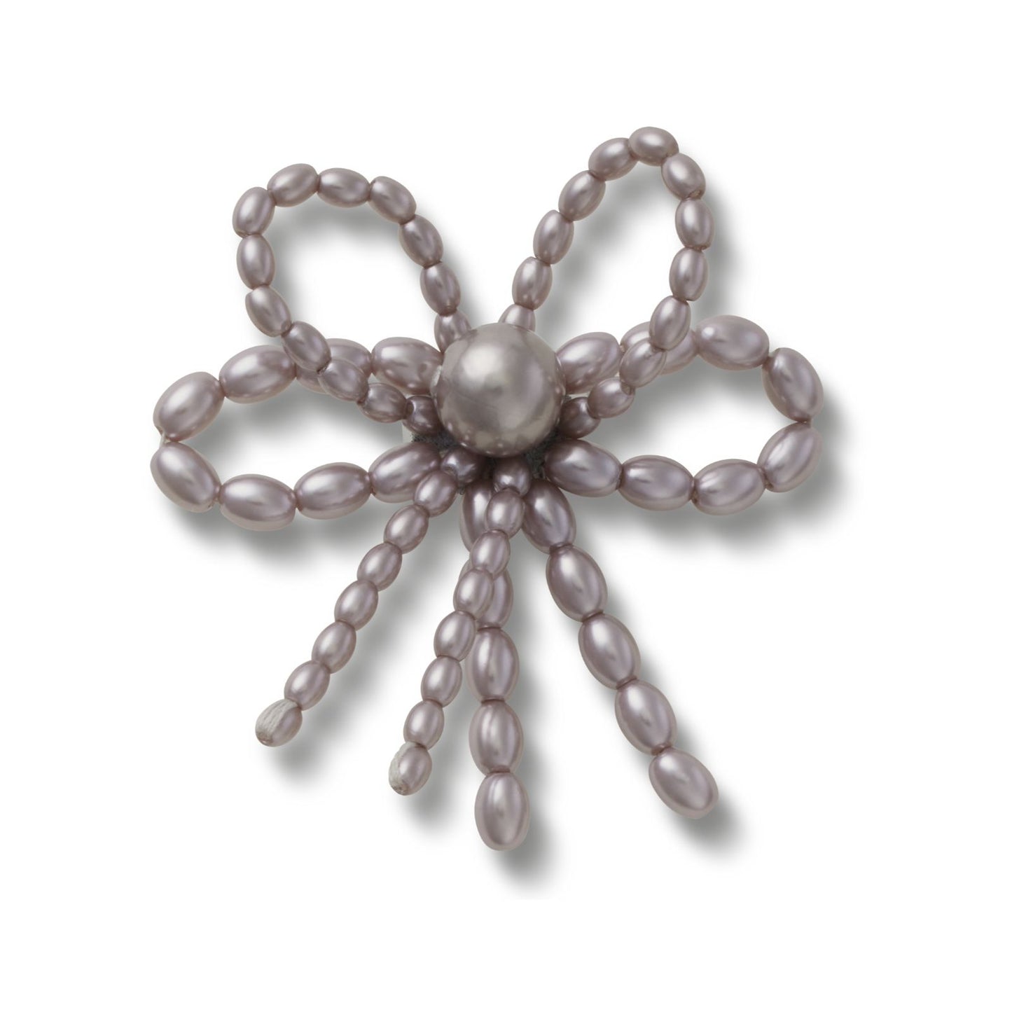 Black Pearl Beaded Bow Unisex Multi Jibbitz