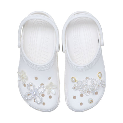 White Pearl Beaded 5 Pack Unisex Multi Jibbitz