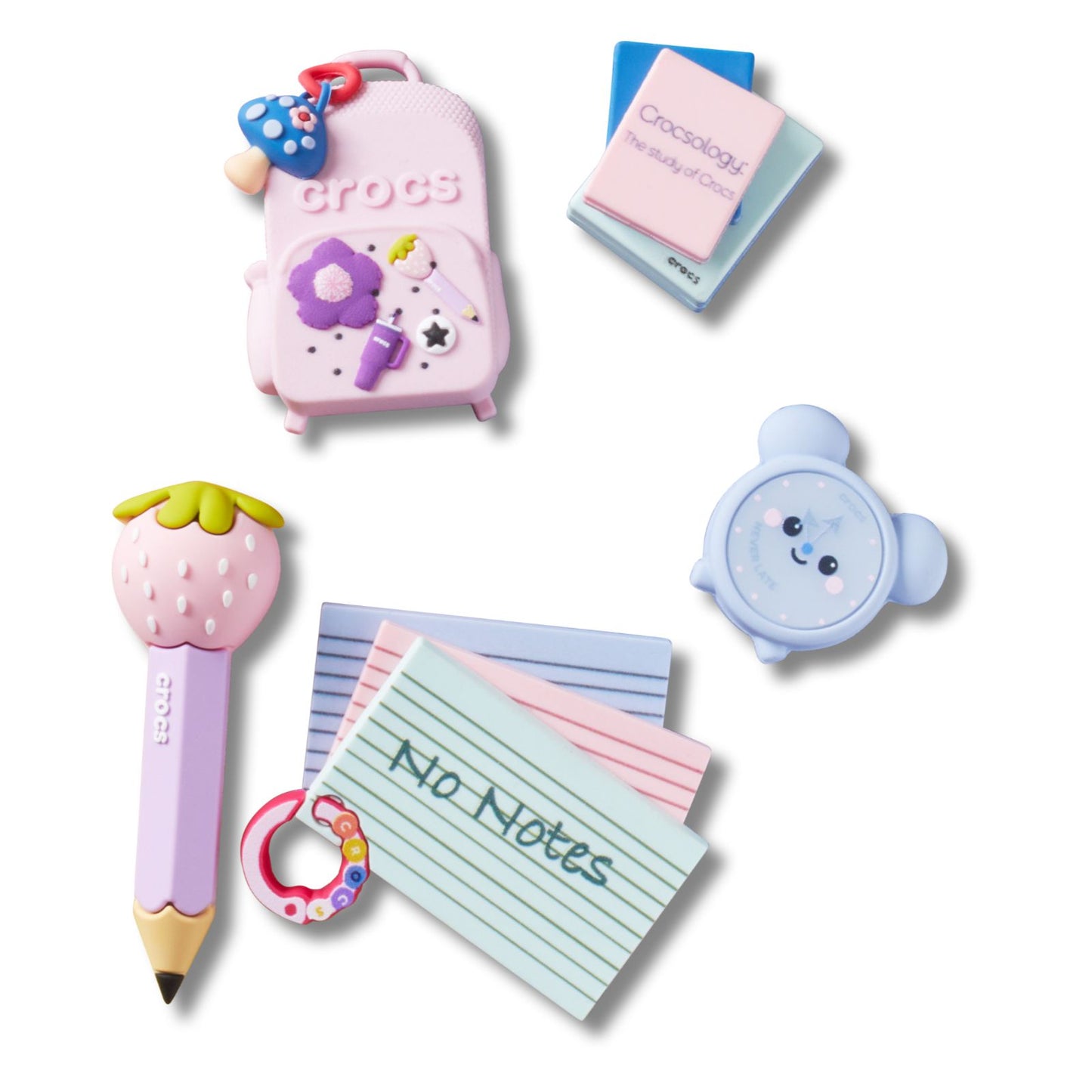 Girly Back To School 5 Pack Unisex Multi Jibbitz