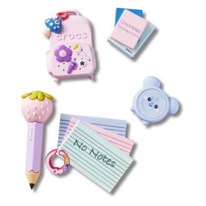 Girly Back To School 5 Pack Unisex Multi Jibbitz