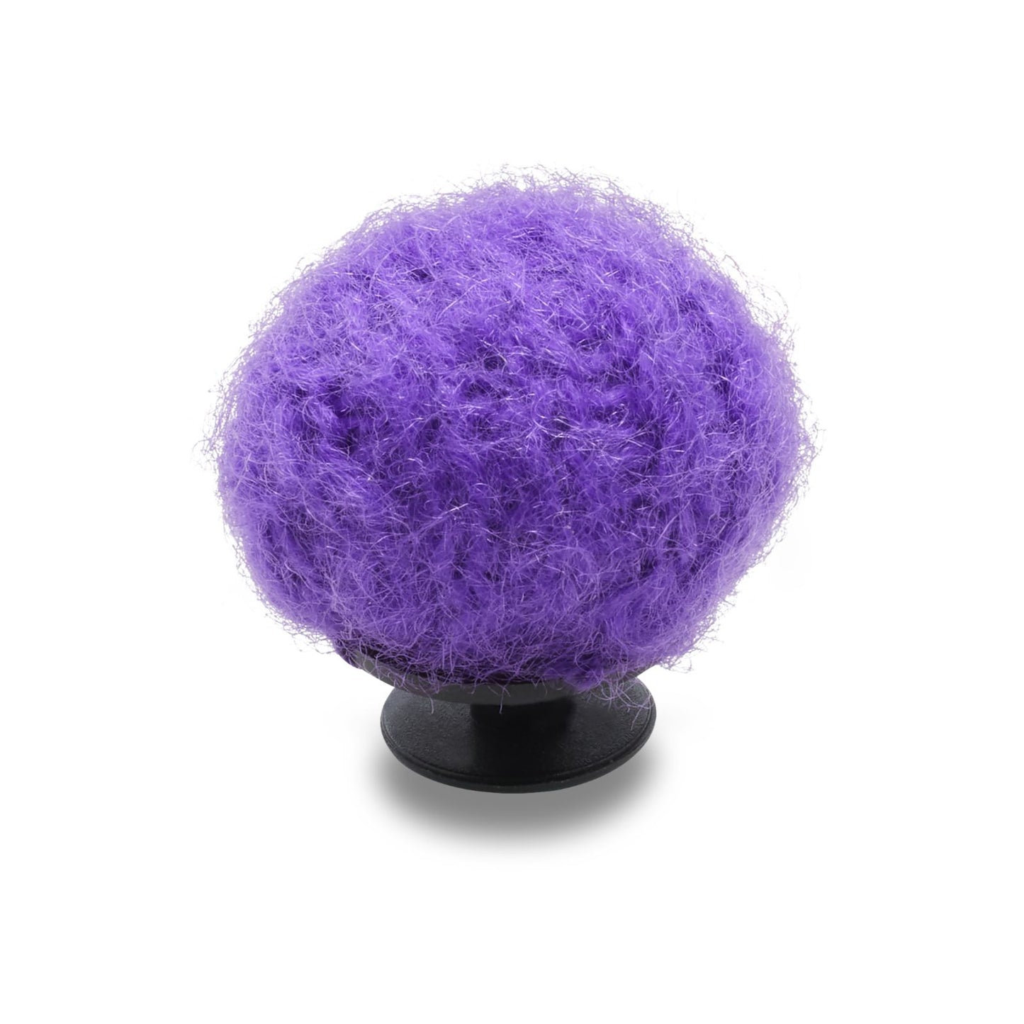 Purple Faux Mohair Puff Unisex Multi Jibbitz
