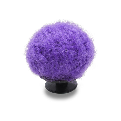 Purple Faux Mohair Puff Unisex Multi Jibbitz