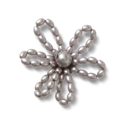 Black Pearl Beaded Daisy Unisex Multi Jibbitz