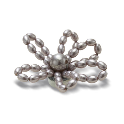 Black Pearl Beaded Daisy Unisex Multi Jibbitz