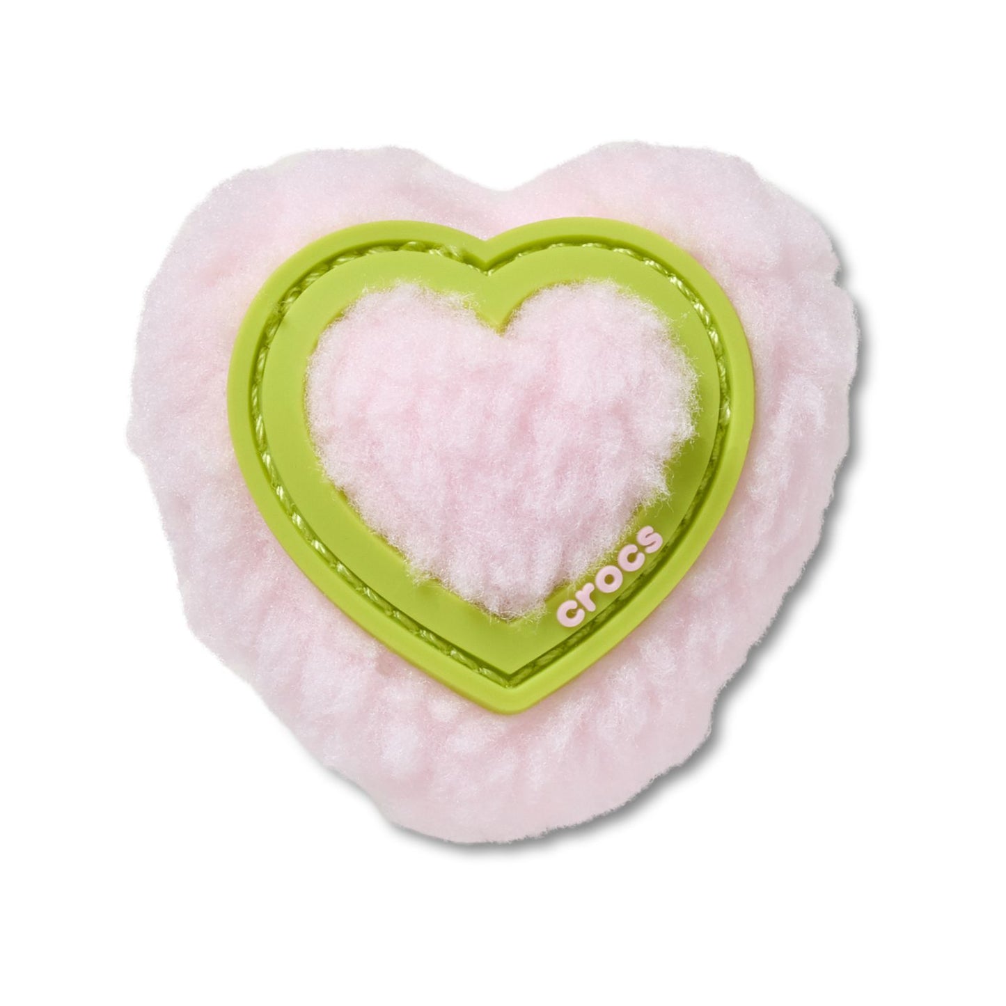 Plush Pink Heart Unisex Multi Jibbitz