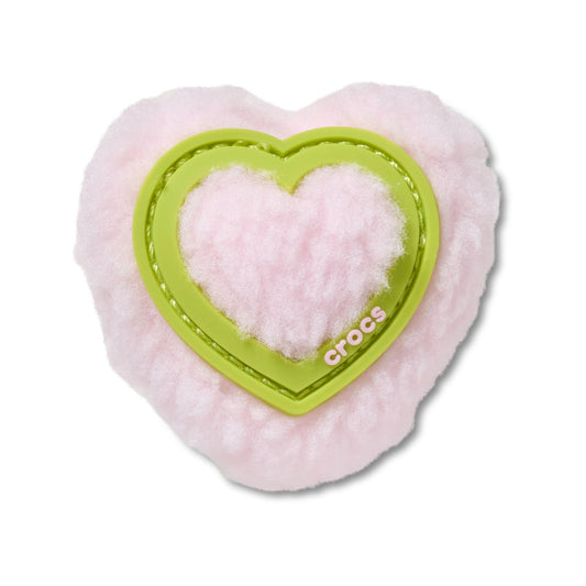 Plush Pink Heart Unisex Multi Jibbitz