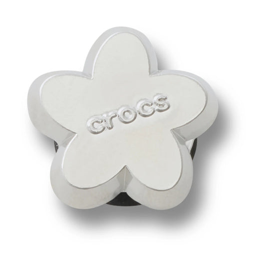 Silver Crocs Flower Jibbitz