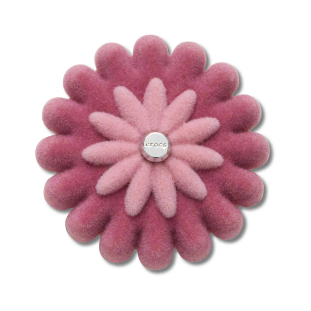 Pink Velvet Flower 1 Jibbitz