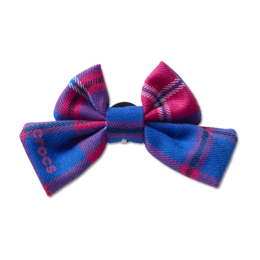 Pink Plaid Knit Bow Jibbitz