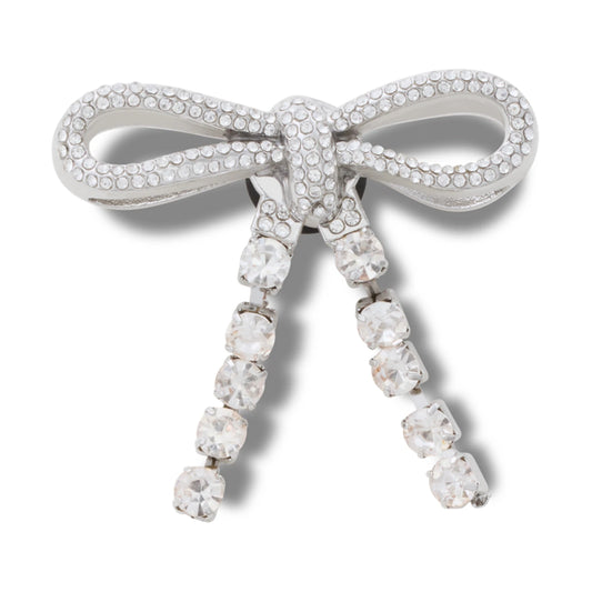 Silver Gem Bow Jibbitz