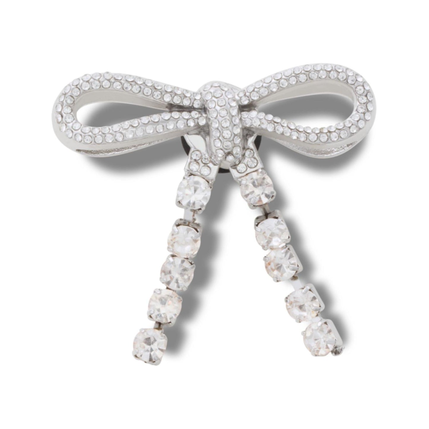 Silver Gem Bow Jibbitz