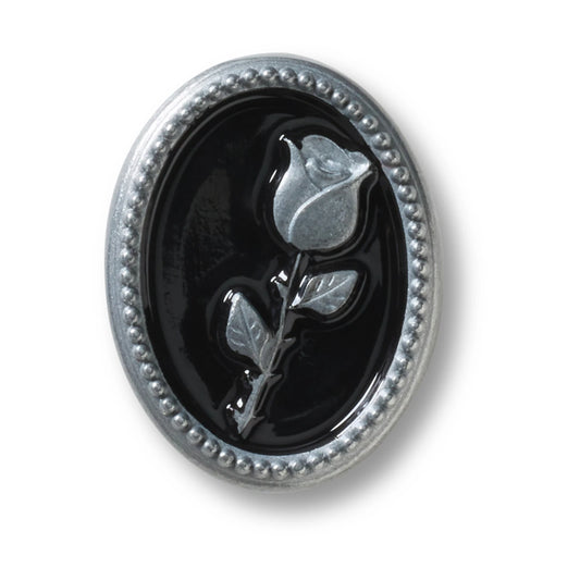 Silver Rose Emblem Jibbitz