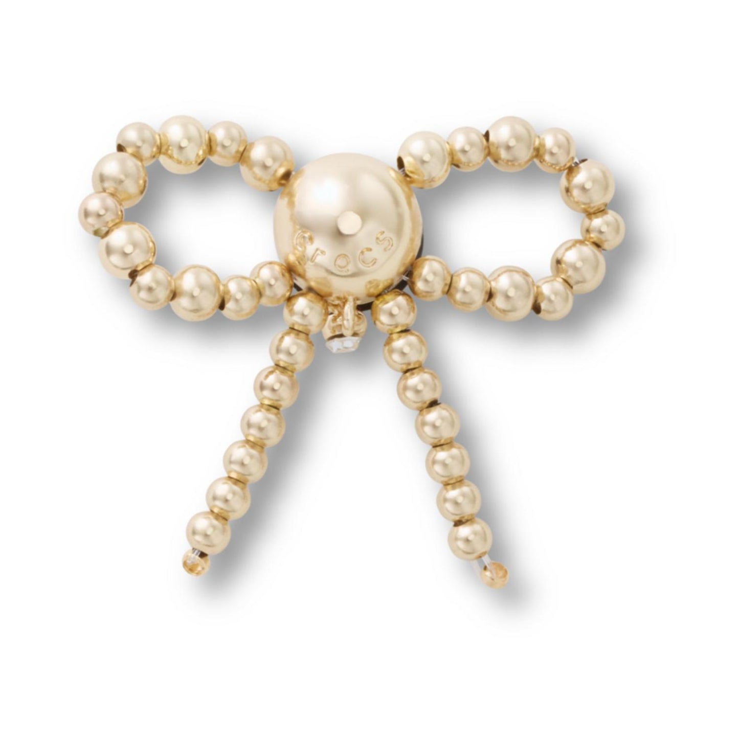Gold Beaded Bow Jibbitz
