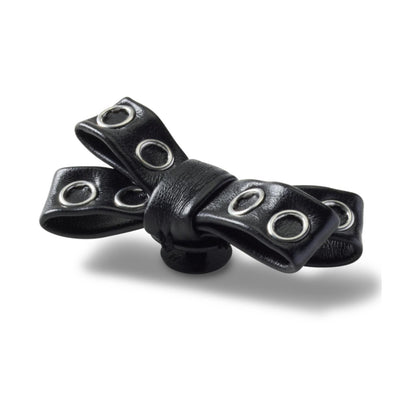 Black Grommet Studded Bow Jibbitz