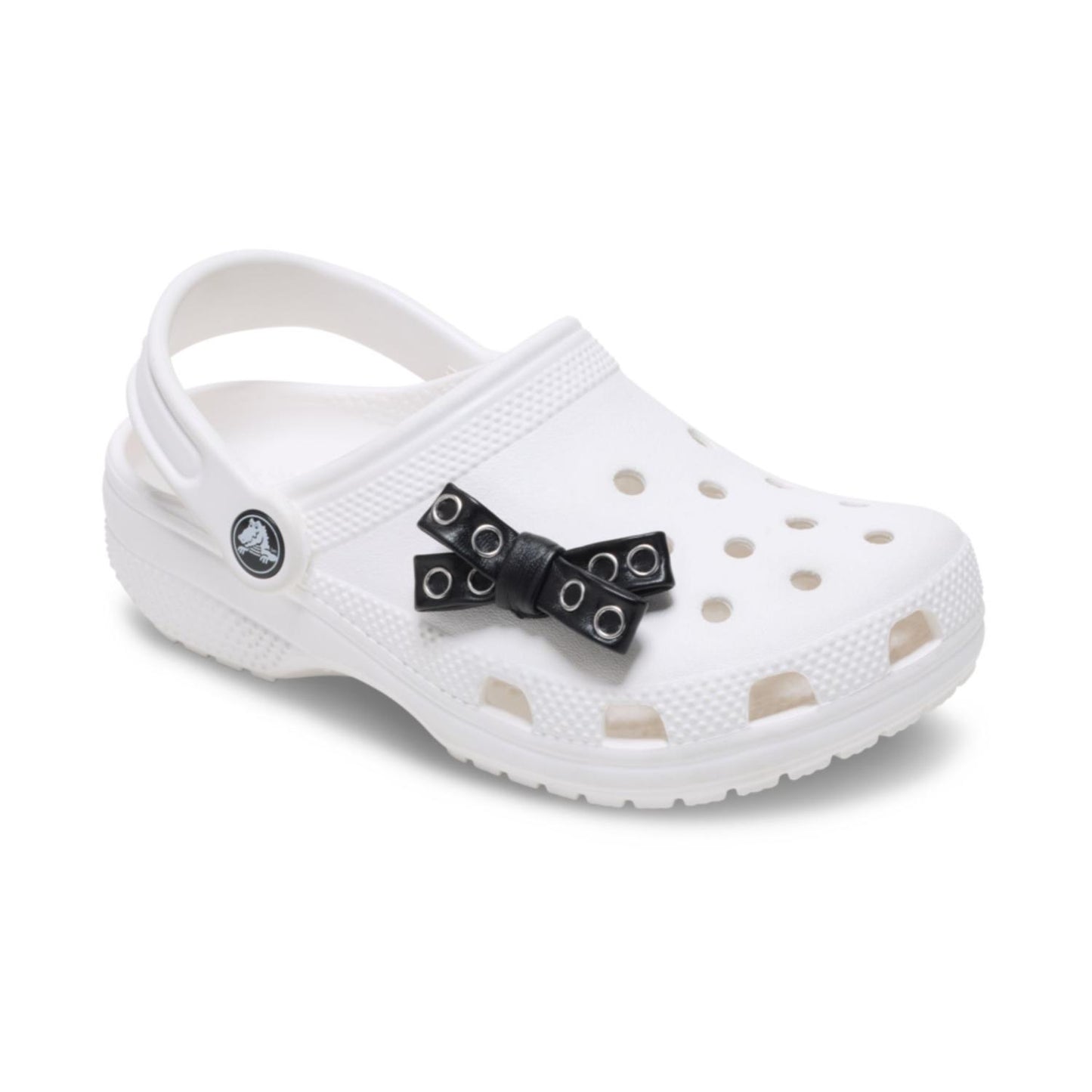 Black Grommet Studded Bow Jibbitz