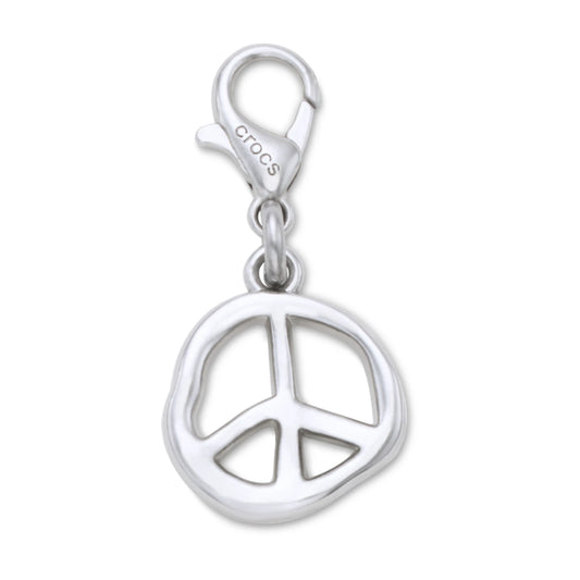 Silver Melted Peace Charm Jibbitz