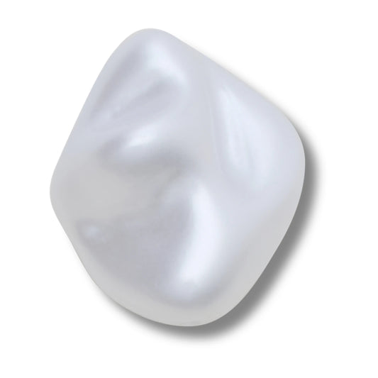 White Square Baroque Pearl Jibbitz