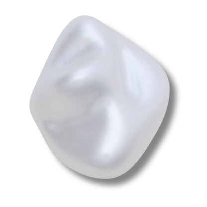 White Square Baroque Pearl Jibbitz