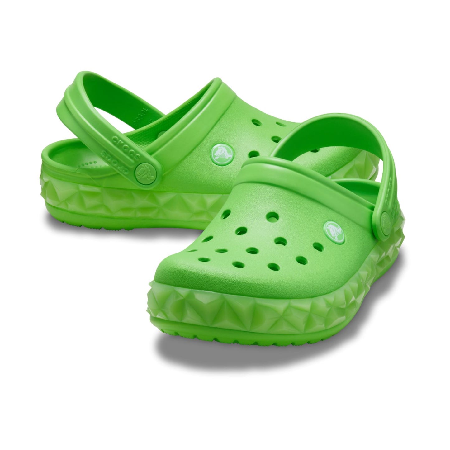 Crocband Geometric Glow Band Clog Kids